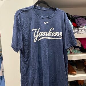 Nike Blue and White Short Sleeve Tee